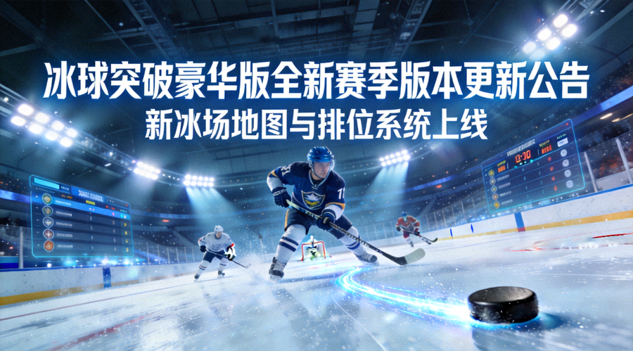 冰球突破豪华版全新赛季版本更新公告，新冰场地图与排位系统上线